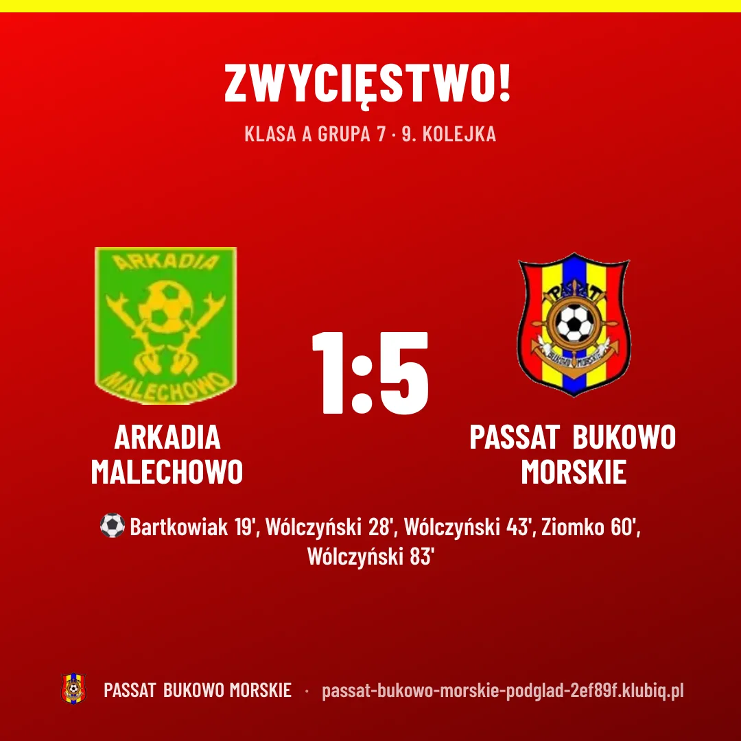 ARKADIA Malechowo 1:5 Passat Bukowo Morskie